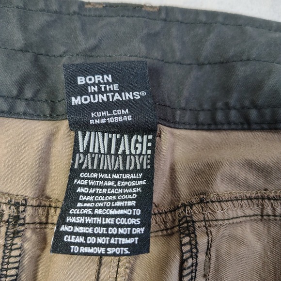 KUHL Rydr Shorts Mens 36 Brown Cotton Blend Stretch Cargo Hiking Outdoor - Picture 8 of 11